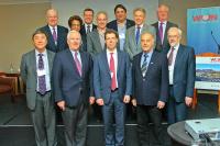 Prof. Joseph Sung (front row, far left), Vice-Chancellor of CUHK, with presidents of other WUN member universities.